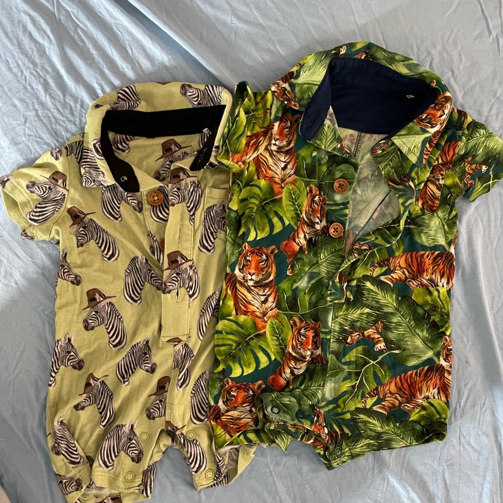 Posh peanut size 0-3 months bamboo romper